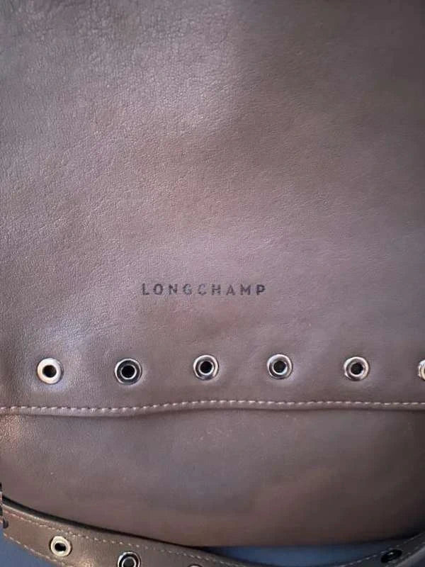 Longchamp rocks brown grey leather bag - view 2