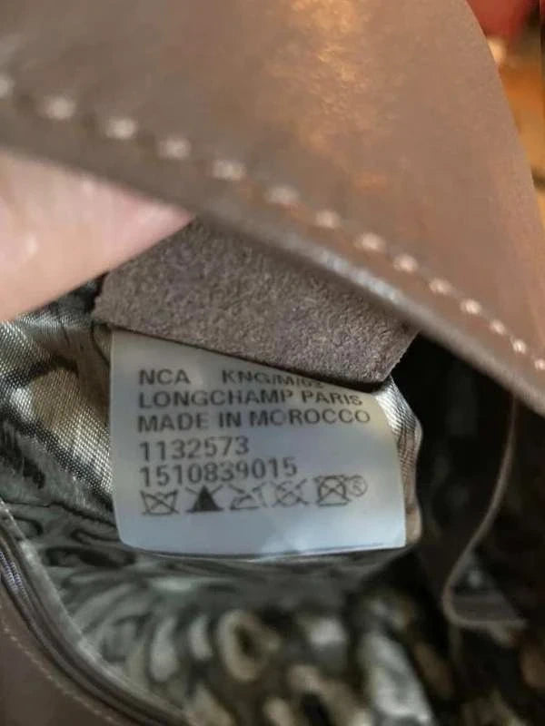 Longchamp rocks brown grey leather bag - view 4