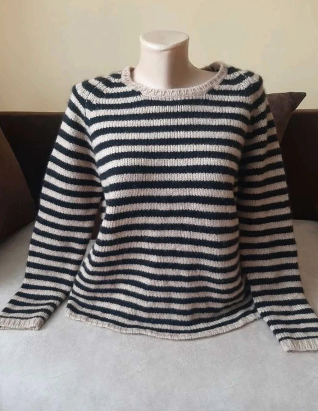 Apuntob luxury yak cashmere striped sweater