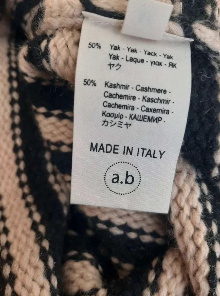 Apuntob luxury yak cashmere striped sweater - view 3
