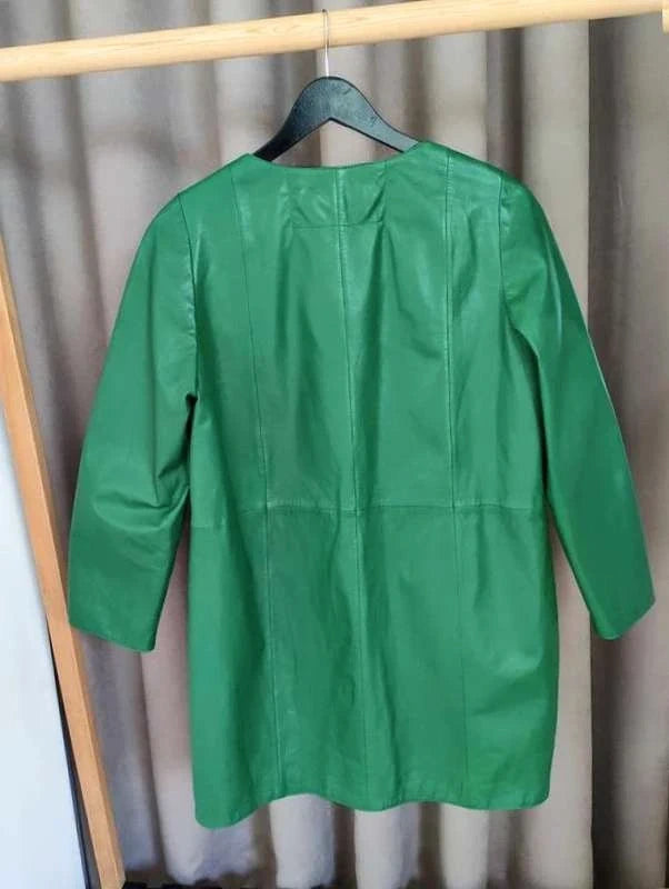 Marc Cain double face green leather jacket - view 3