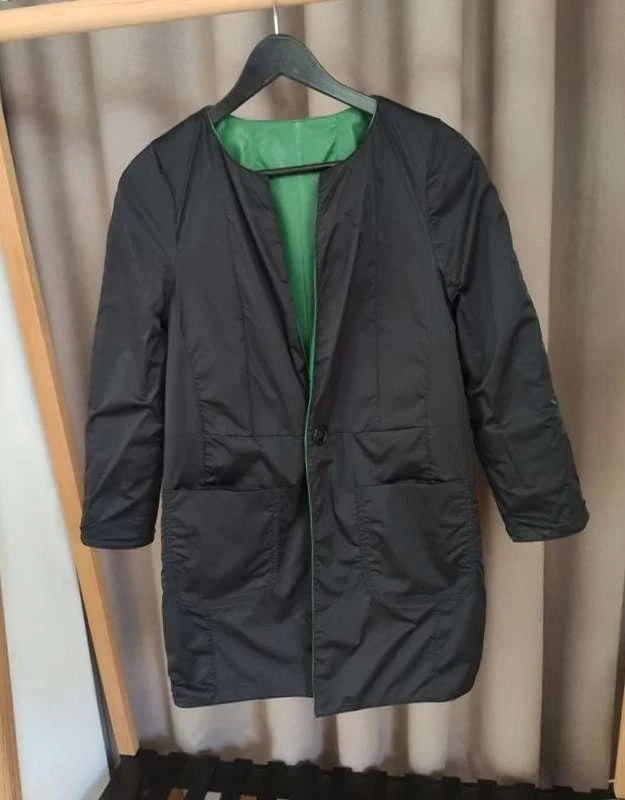 Marc Cain double face green leather jacket - view 7