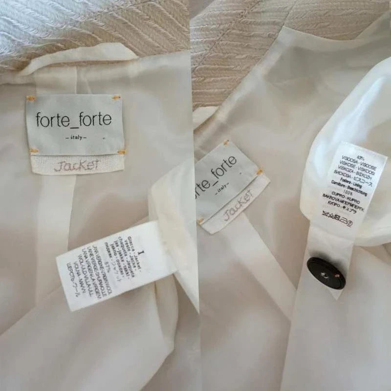 Forte Forte oversize cream wool blazer - view 3