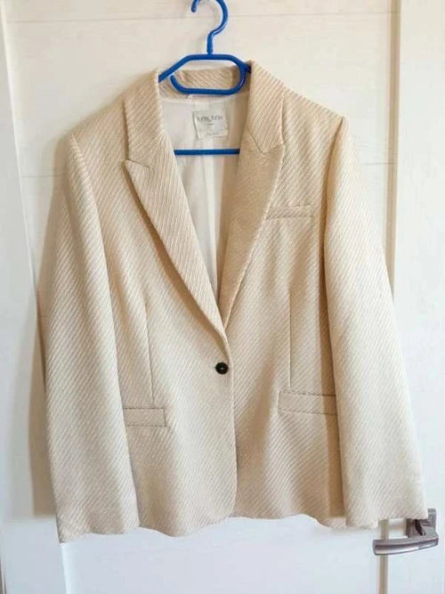 Forte Forte oversize cream wool blazer