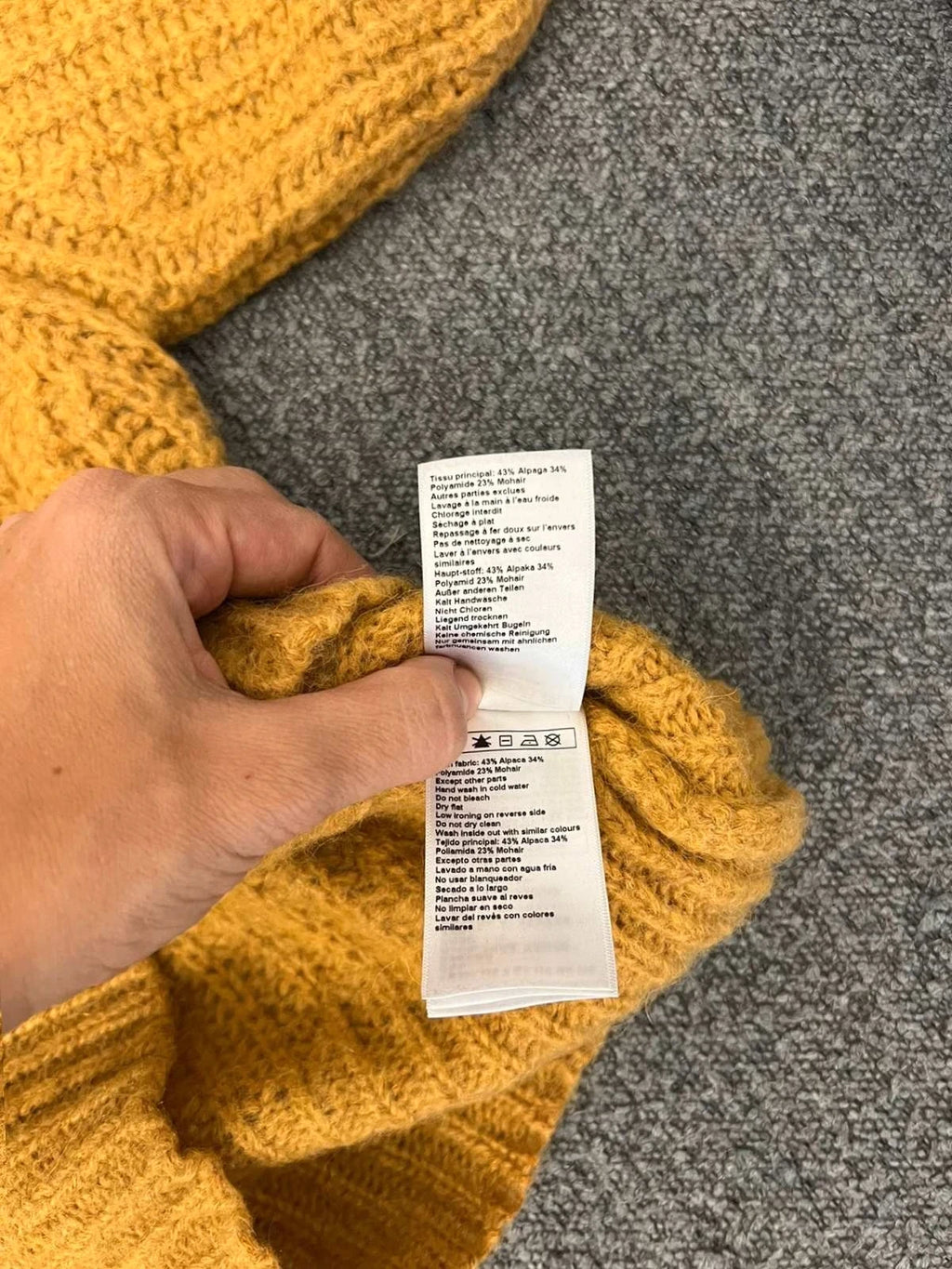 Ba&sh alpaca mohair mustard sweater - view 6