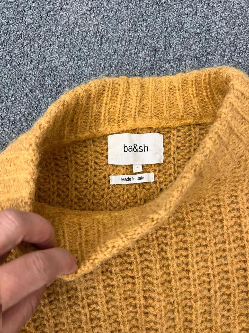 Ba&sh alpaca mohair mustard sweater - view 3