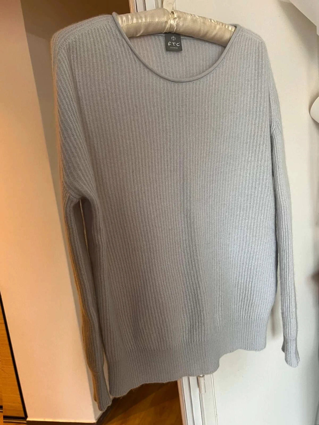 FTC dusty blue grey cashmere sweater jumper - view 3