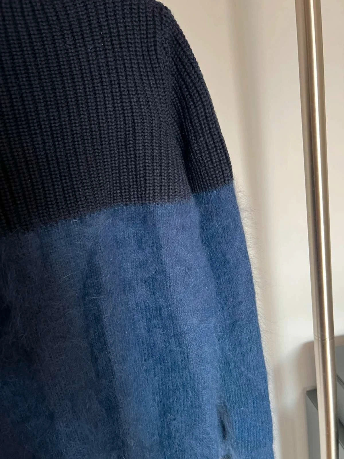 Vanessa Bruno navy blue wool angora sweater jumper - view 8
