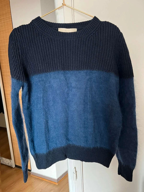 Vanessa Bruno navy blue wool angora sweater jumper