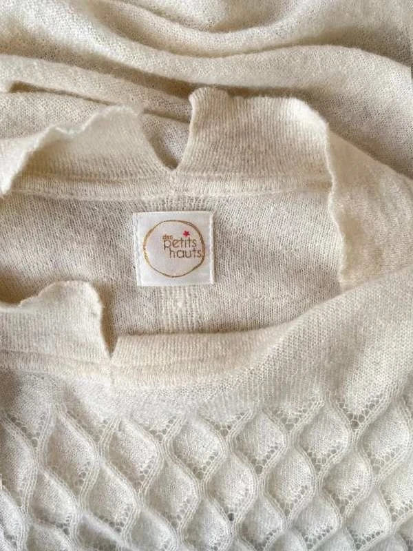 Des Petits Hauts white baby alpaca top jumper - view 2