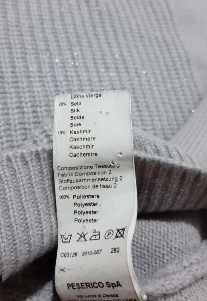 Peserico lilac wool cashmere silk jumper sweater - view 7