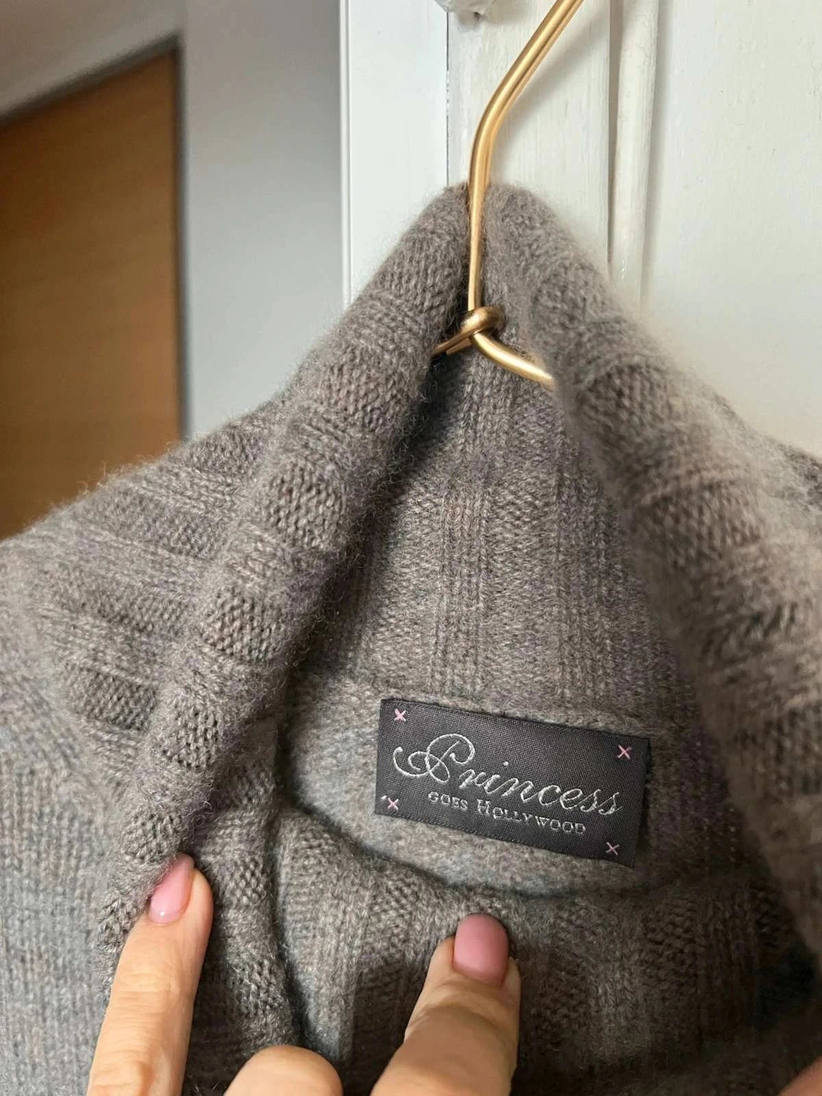 Princess goes Hollywood brown cashmere turtle sweater - view 3