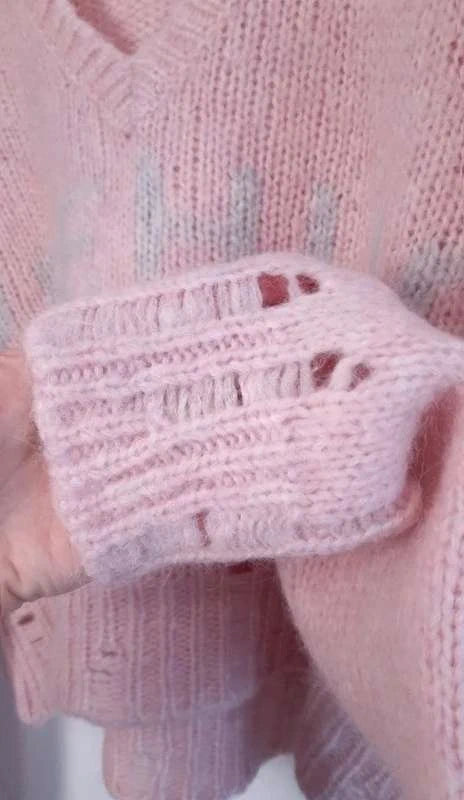 Herzensangelegenheit alpaca wool pink oversize sweater - view 2