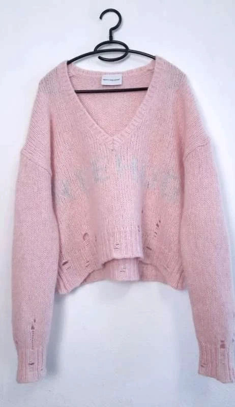 Herzensangelegenheit alpaca wool pink oversize sweater