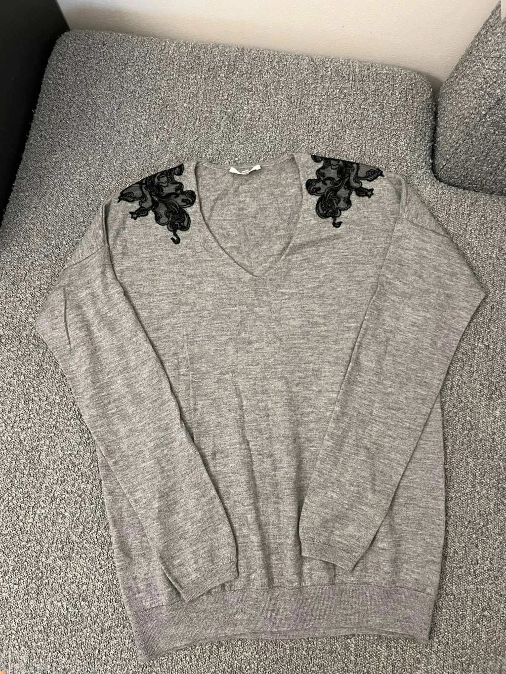 Eric Bompard grey cashmere jumper sweater