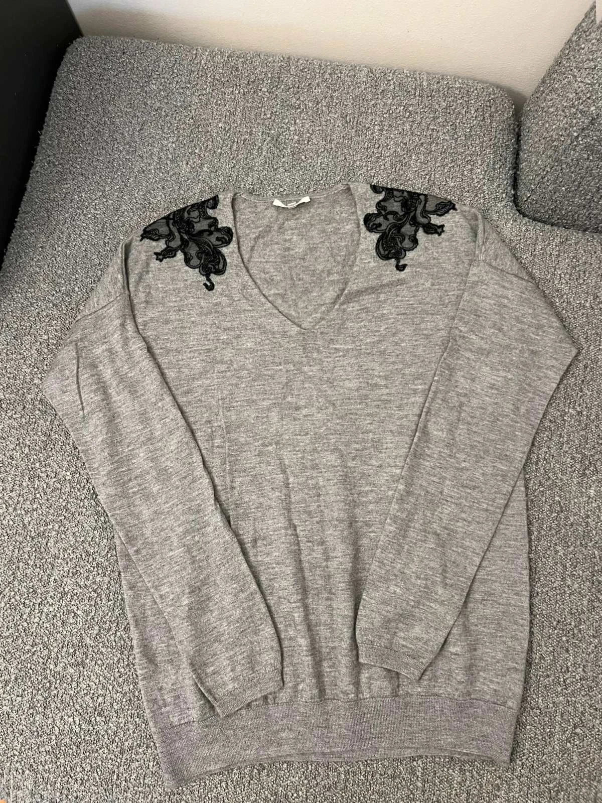 Eric Bompard grey cashmere jumper sweater