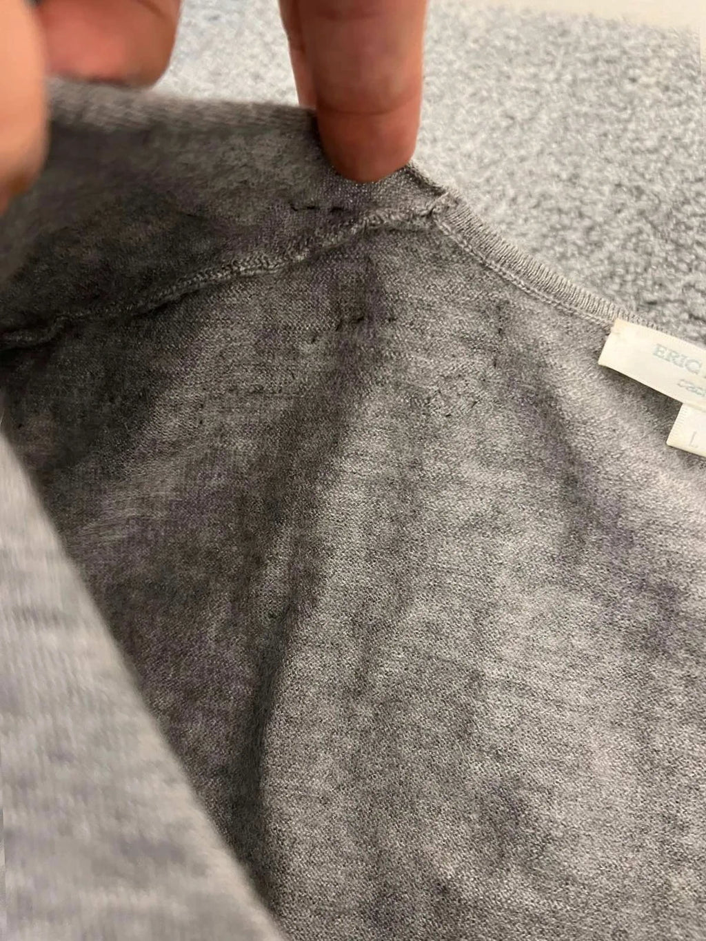Eric Bompard grey cashmere jumper sweater - view 4