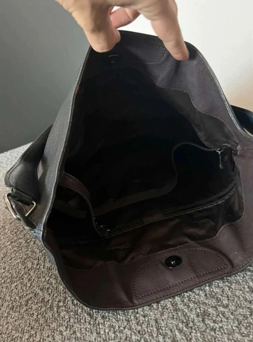 Longchamp 3D black navy leather bag - view 9