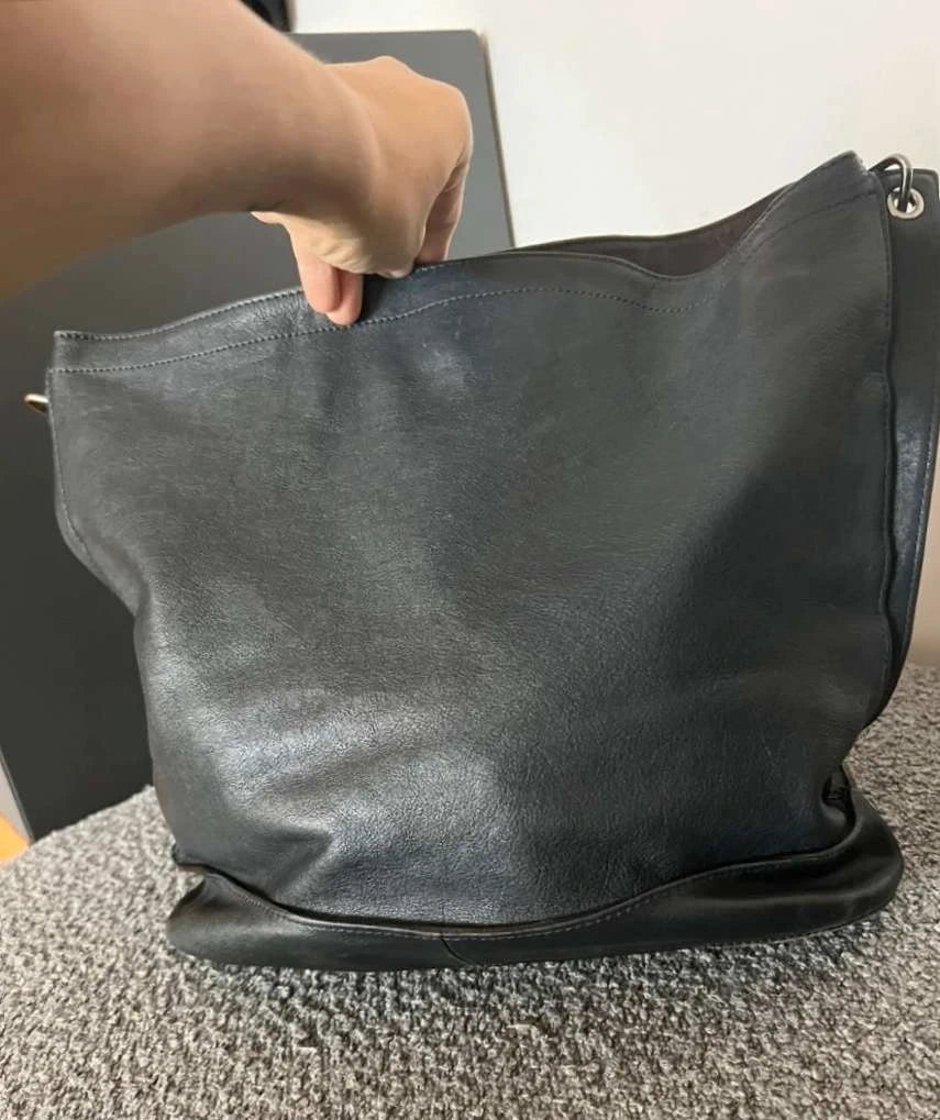 Longchamp 3D black navy leather bag - view 5