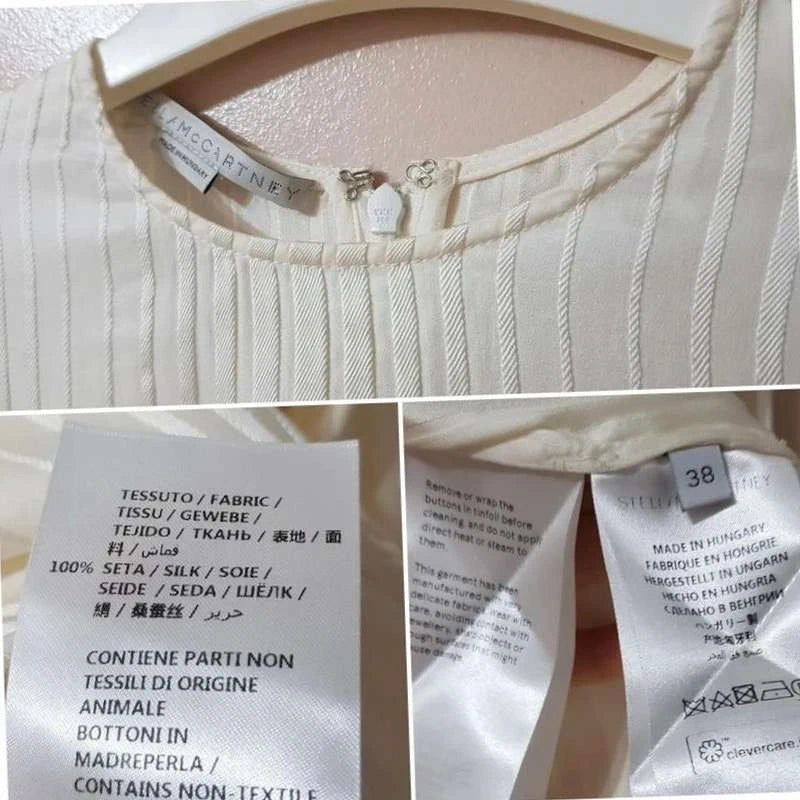 Stella McCartney silk cream blouse - view 9