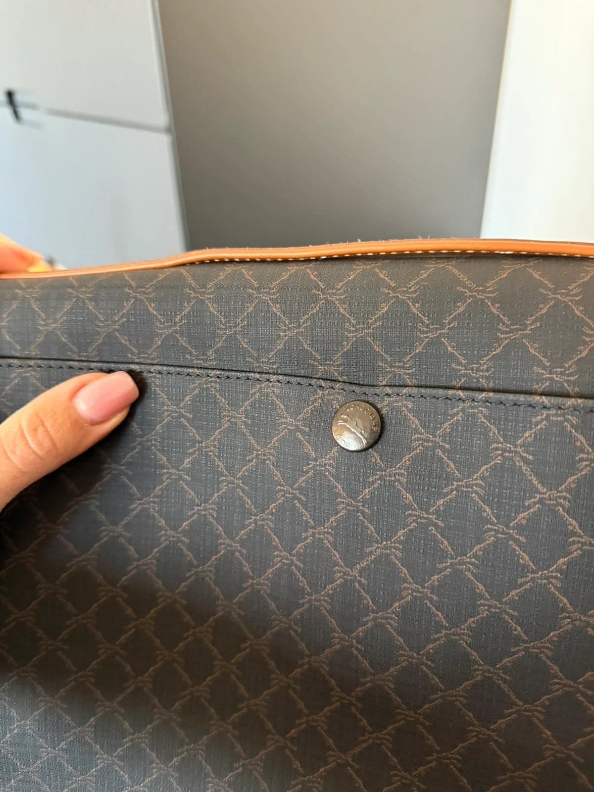 Longchamp new vintage monogram canvas leather bag - view 9