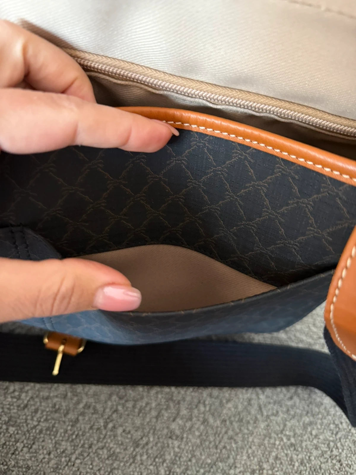 Longchamp new vintage monogram canvas leather bag - view 12