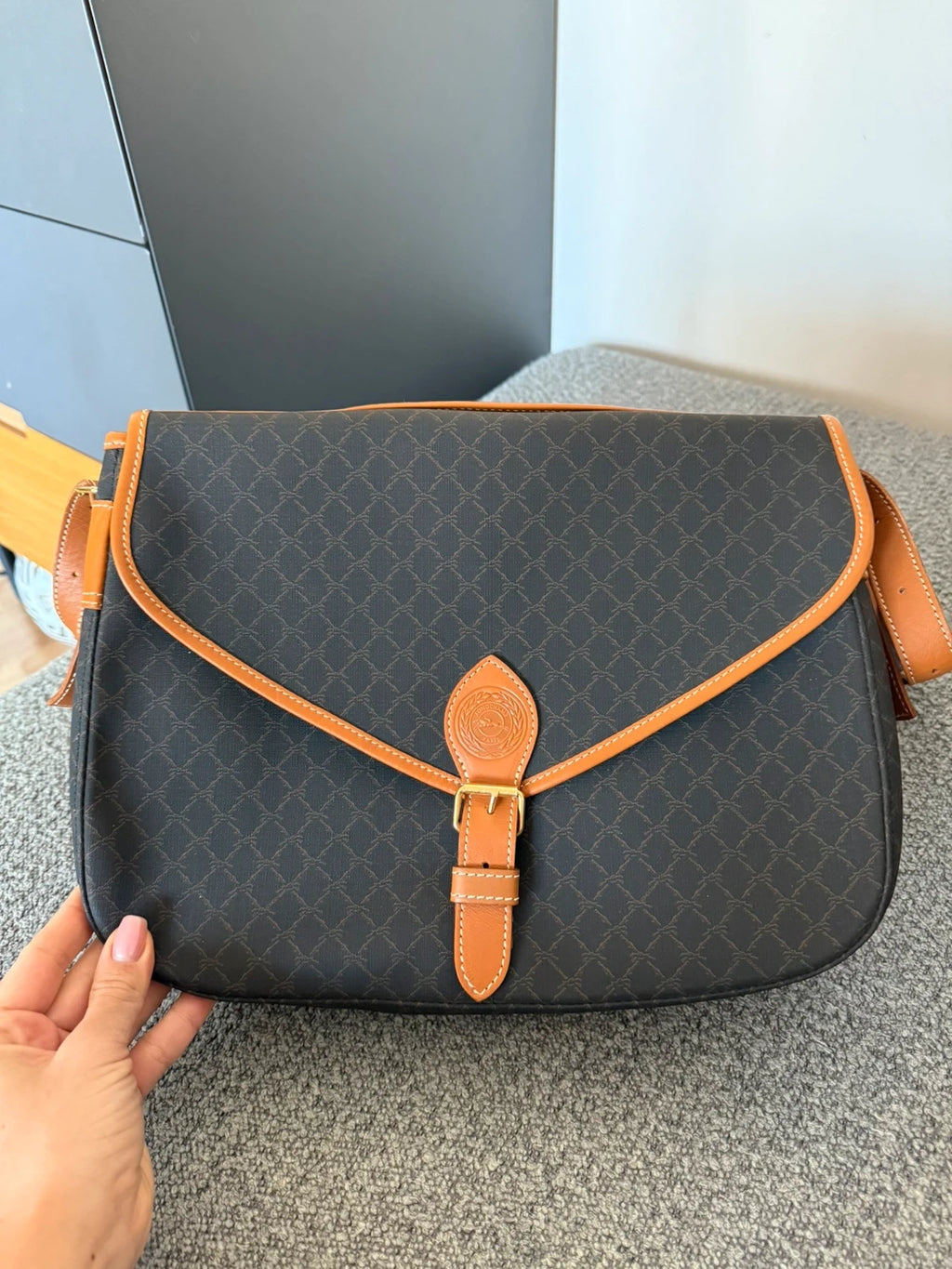 Longchamp new vintage monogram canvas leather bag - view 3