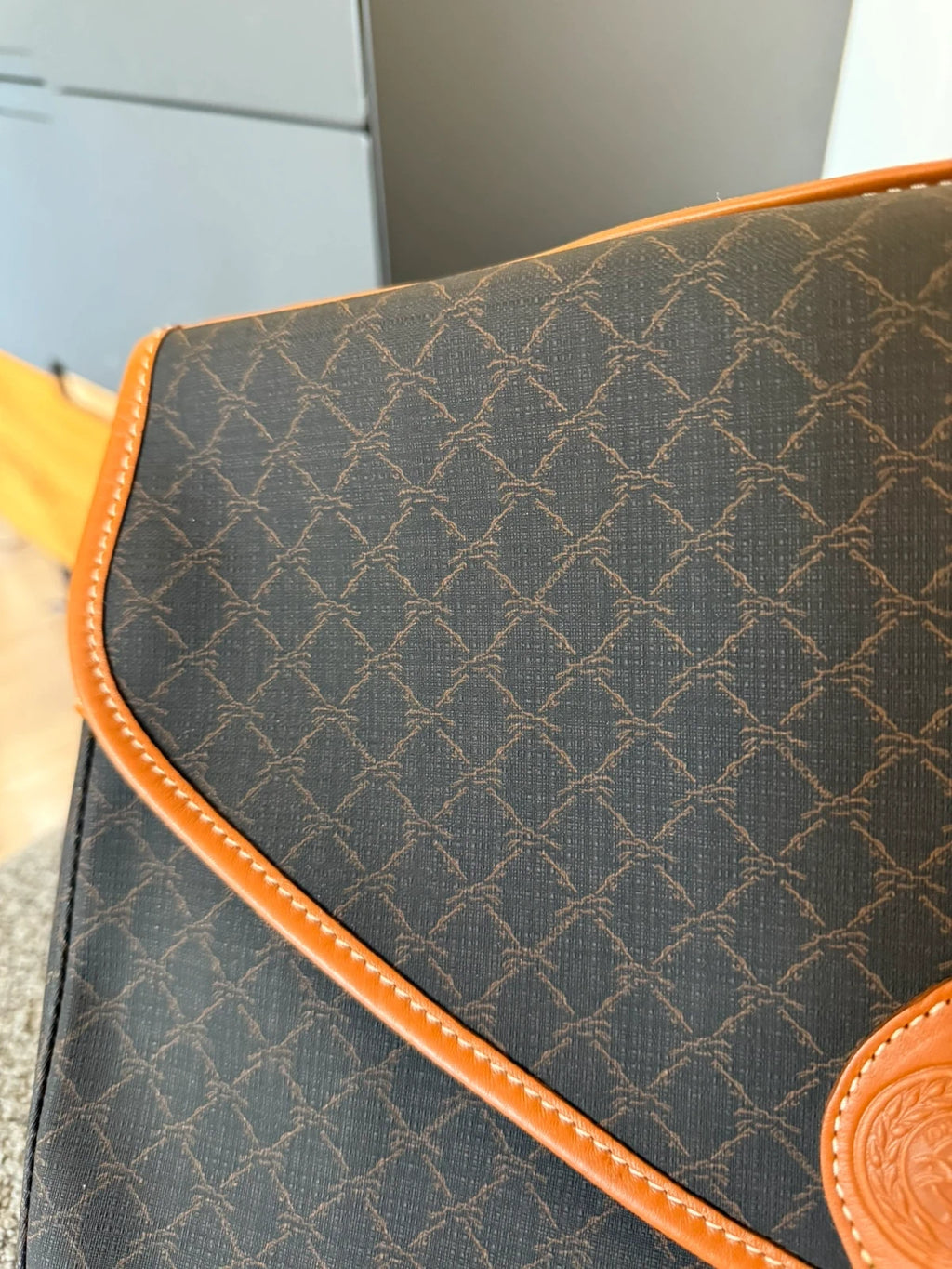 Longchamp new vintage monogram canvas leather bag - view 6