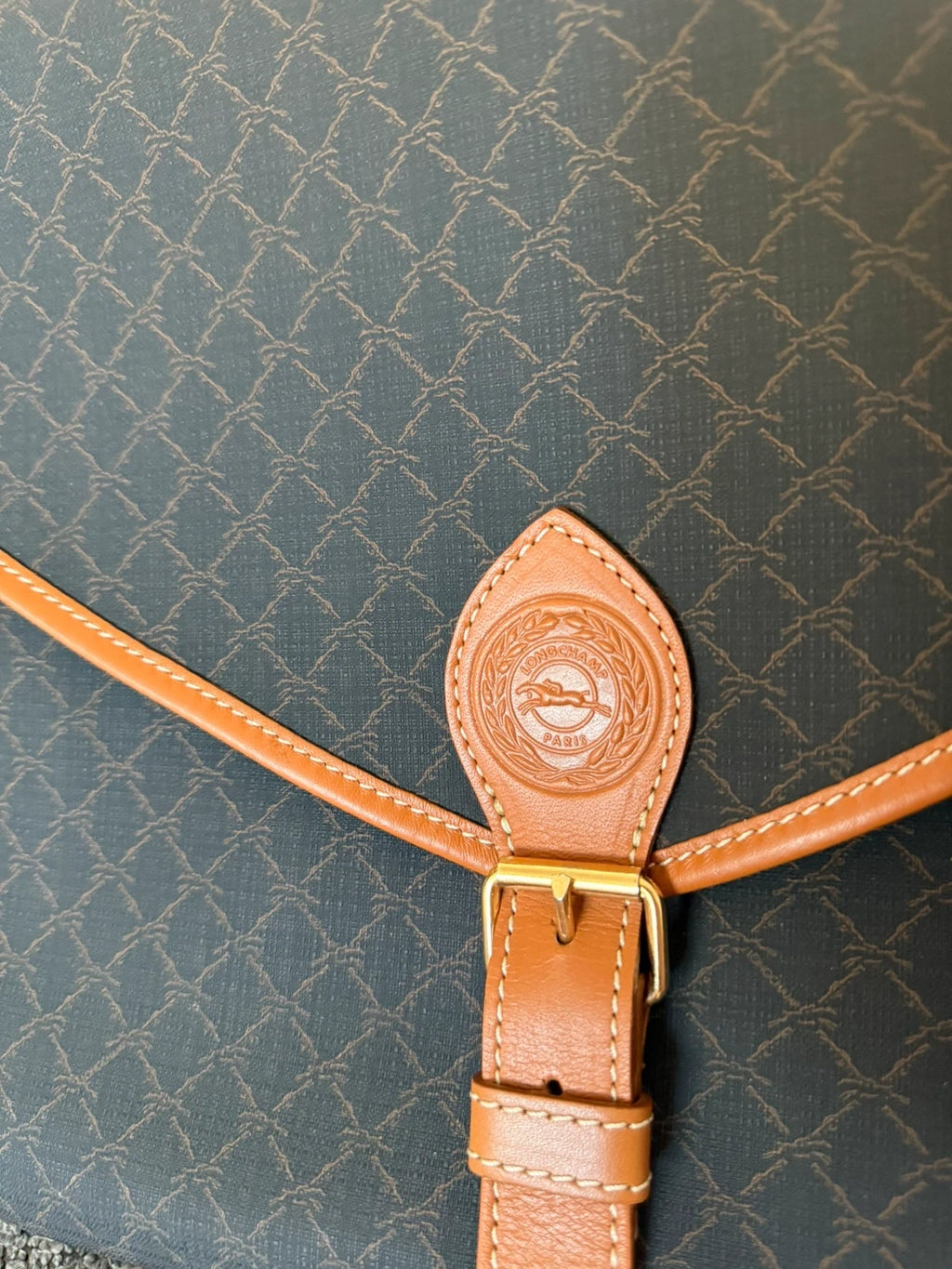 Longchamp new vintage monogram canvas leather bag - view 5