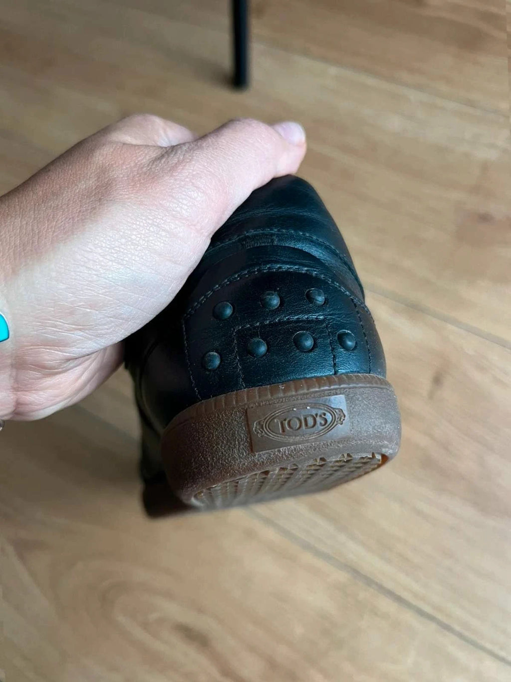 Tod's black leather sneakers - view 6