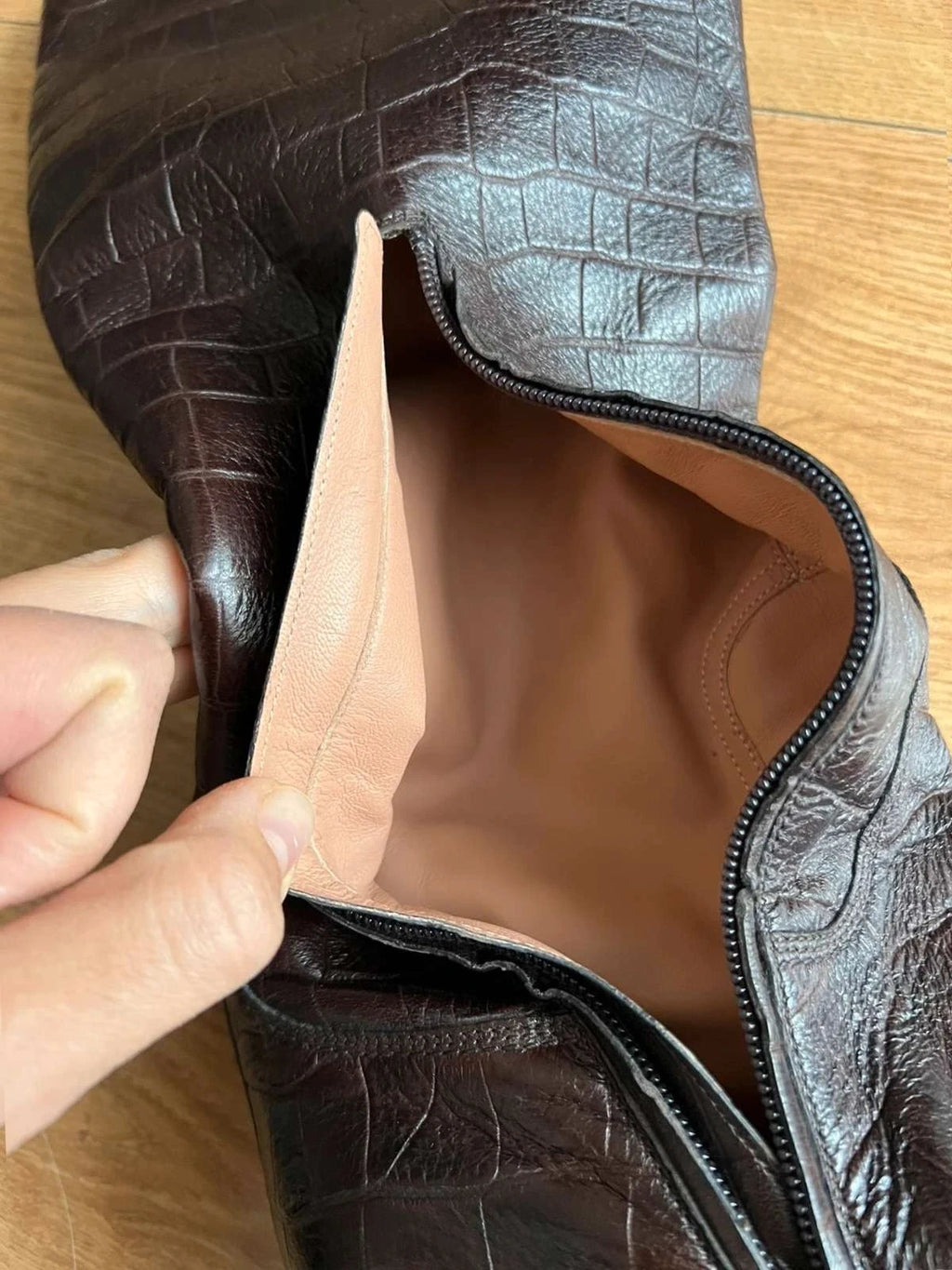 Santoni brown leather high boots - view 11