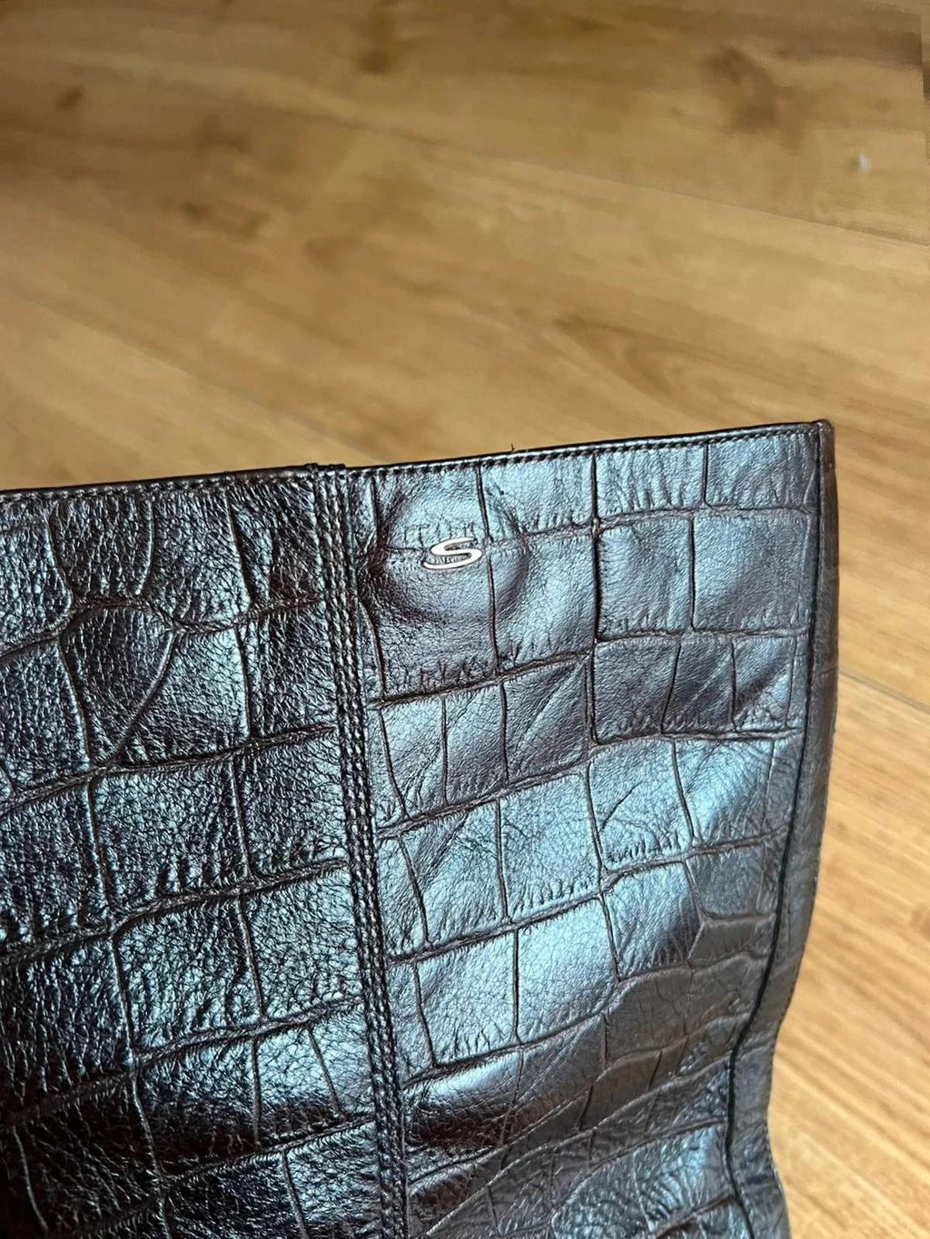 Santoni brown leather high boots - view 5