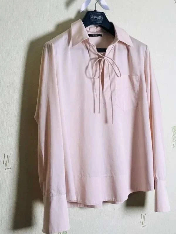 Sly010 pink cotton shirt blouse - view 3