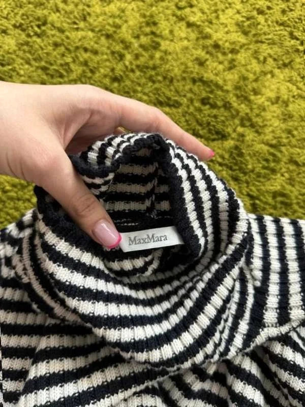 Max Mara Harlem striped wool turtleneck jumper sweater - view 5