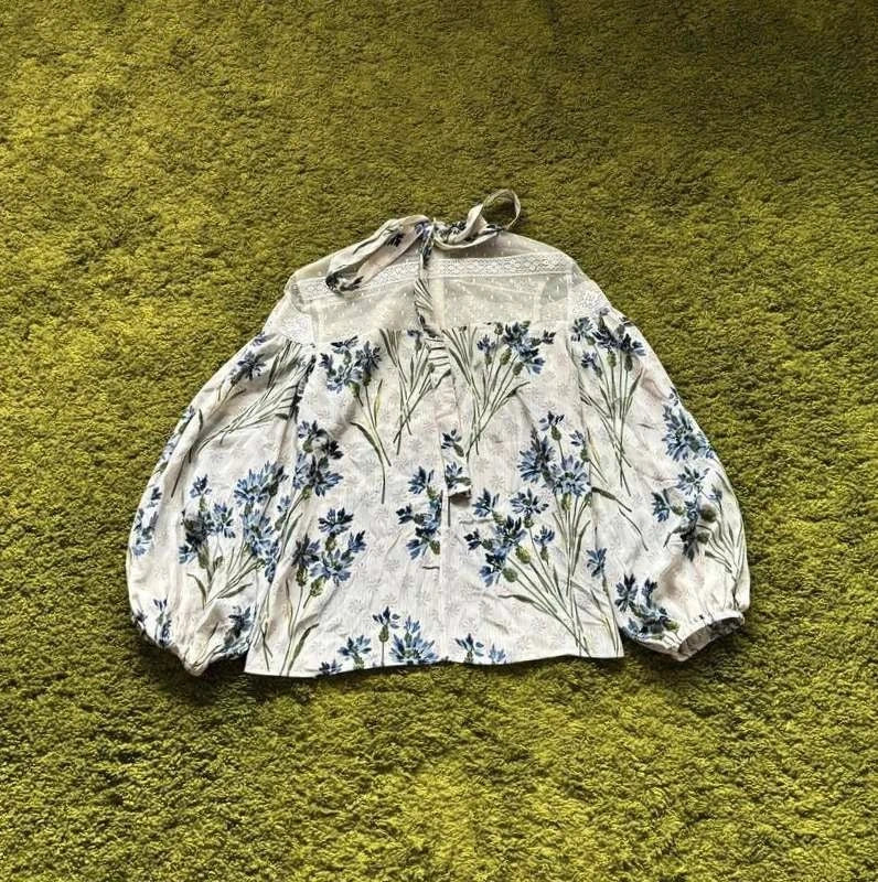 Red Valentino silk lace blouse - view 5