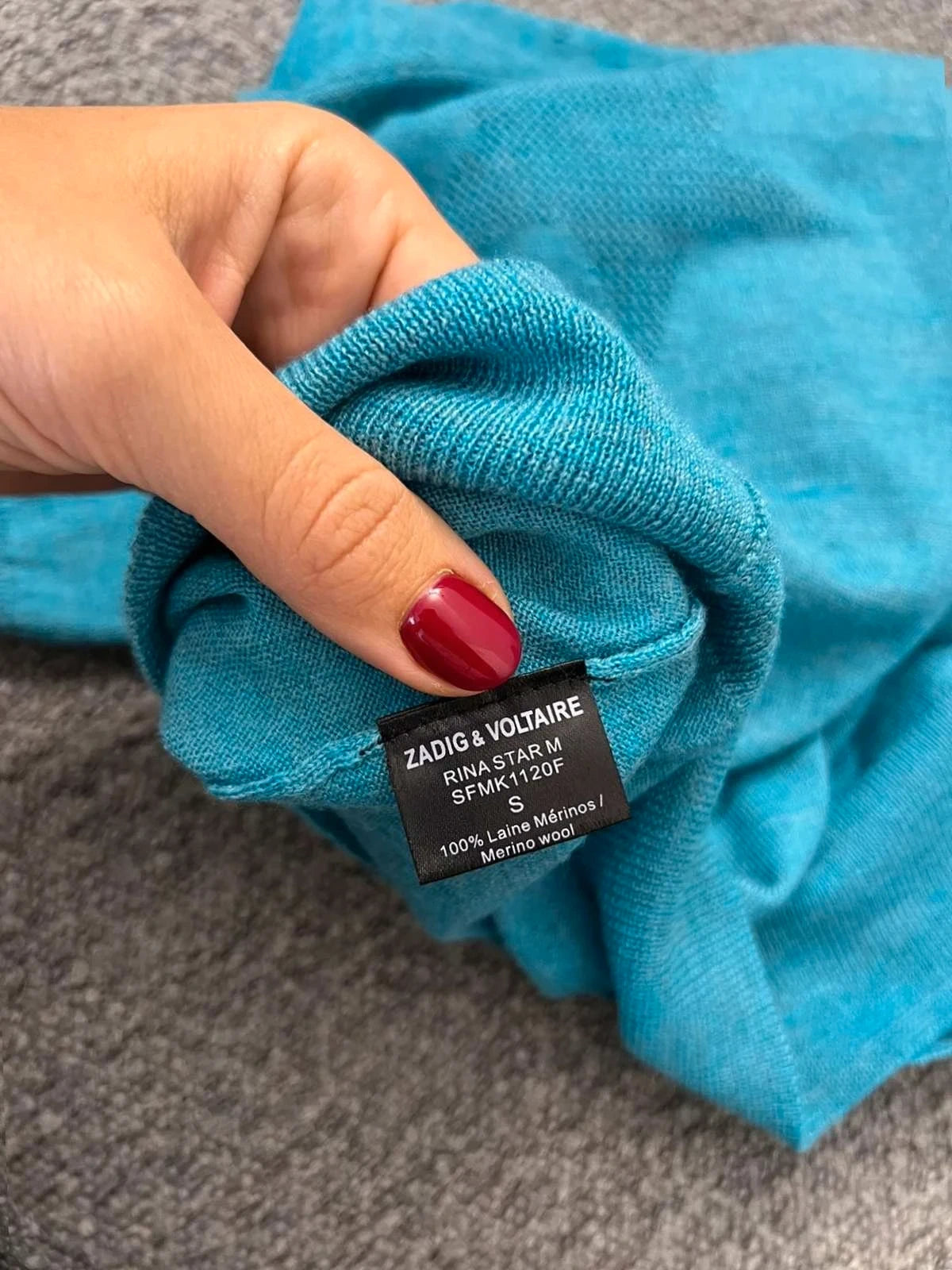 Zadig & Voltaire rina star m blue wool jumper sweater - view 9