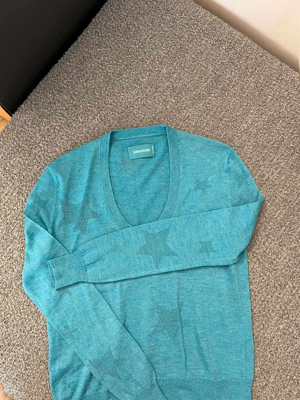 Zadig & Voltaire rina star m blue wool jumper sweater - view 5