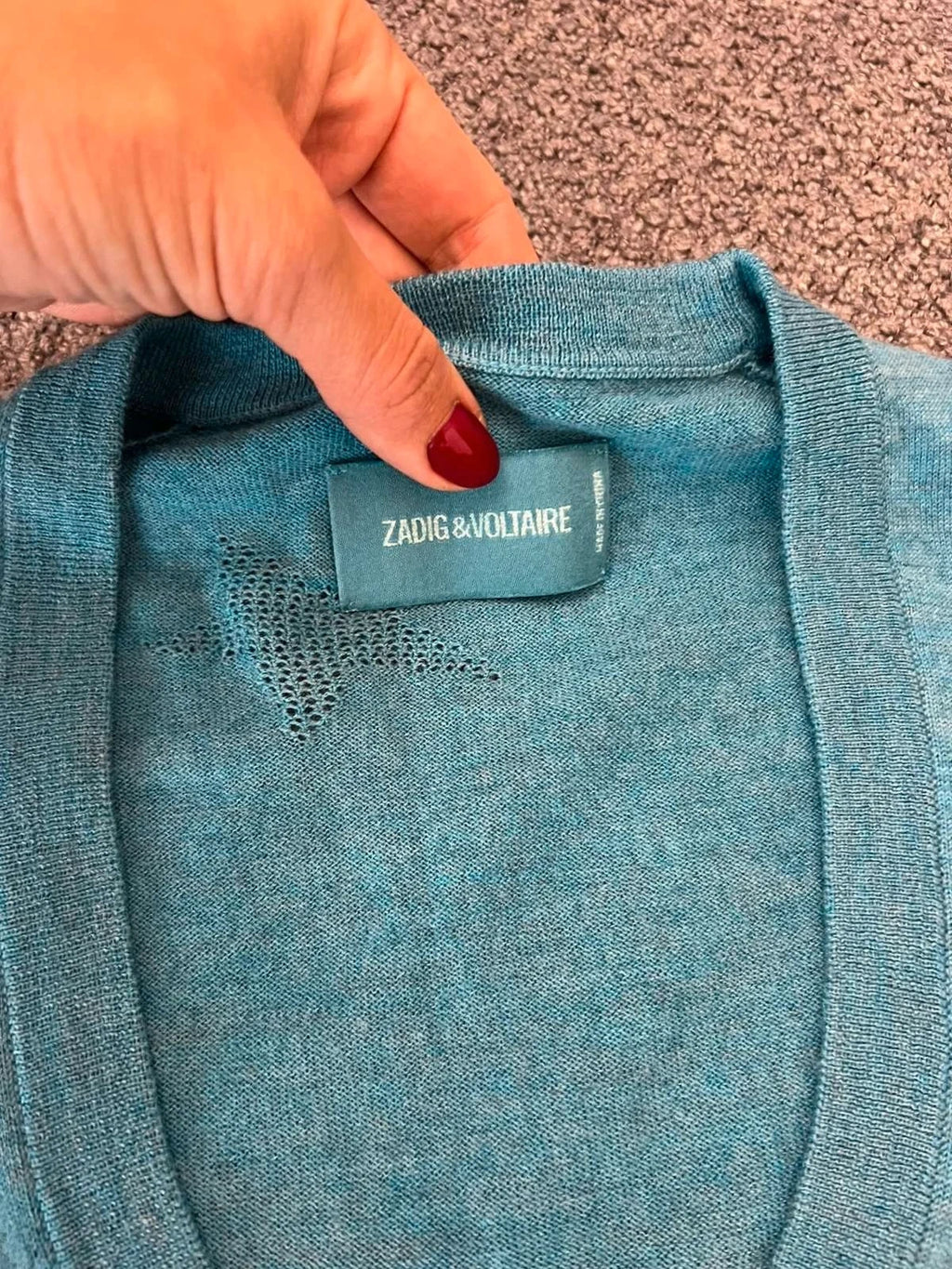 Zadig & Voltaire rina star m blue wool jumper sweater - view 6