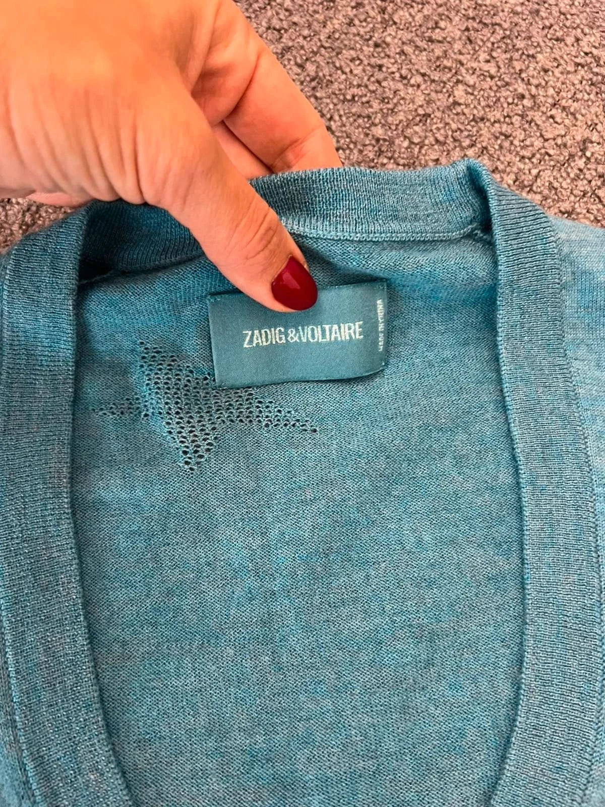 Zadig & Voltaire rina star m blue wool jumper sweater - view 6