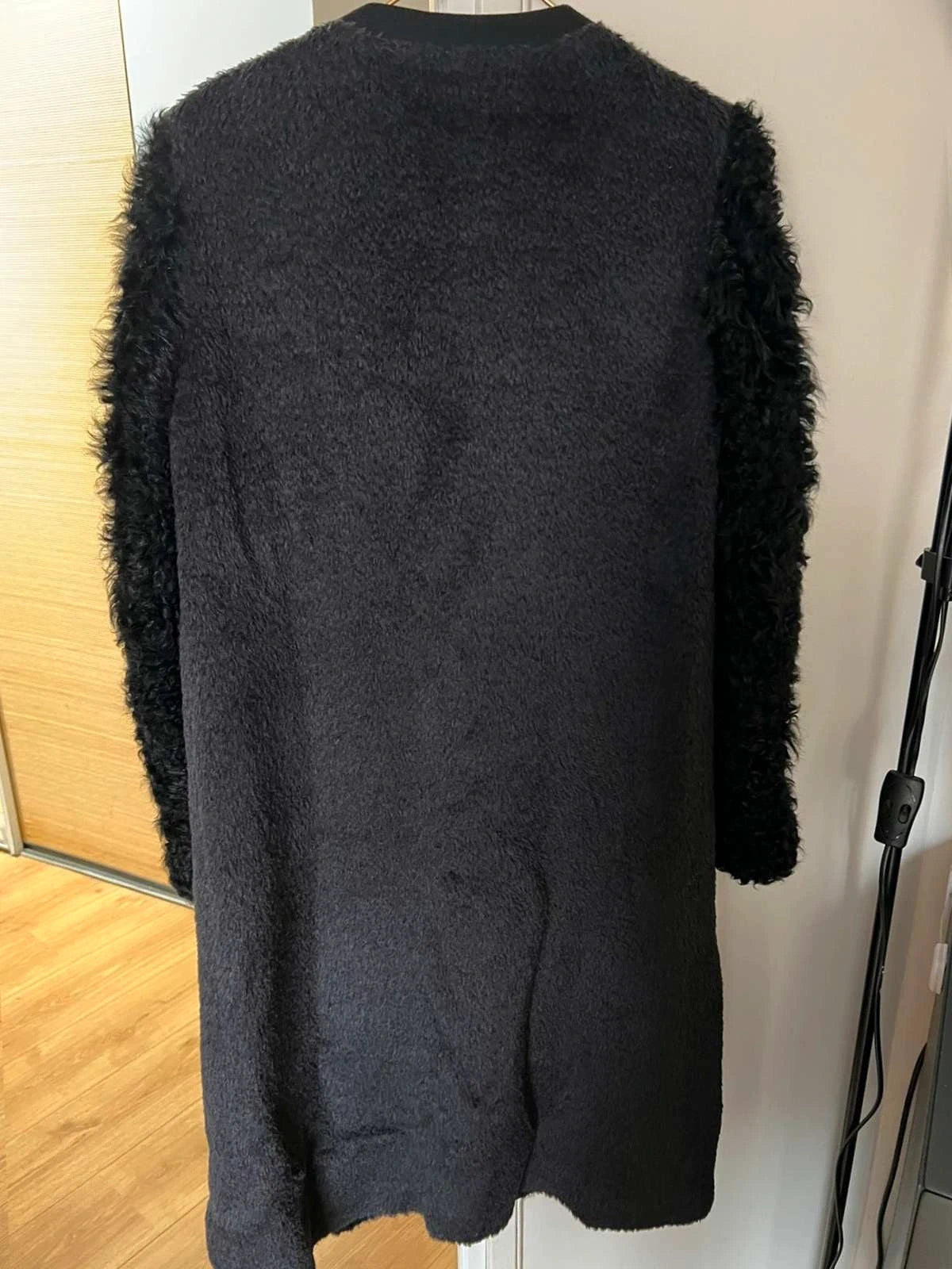 Joseph alpaca wool black coat lamb kalgan sleeves - view 9