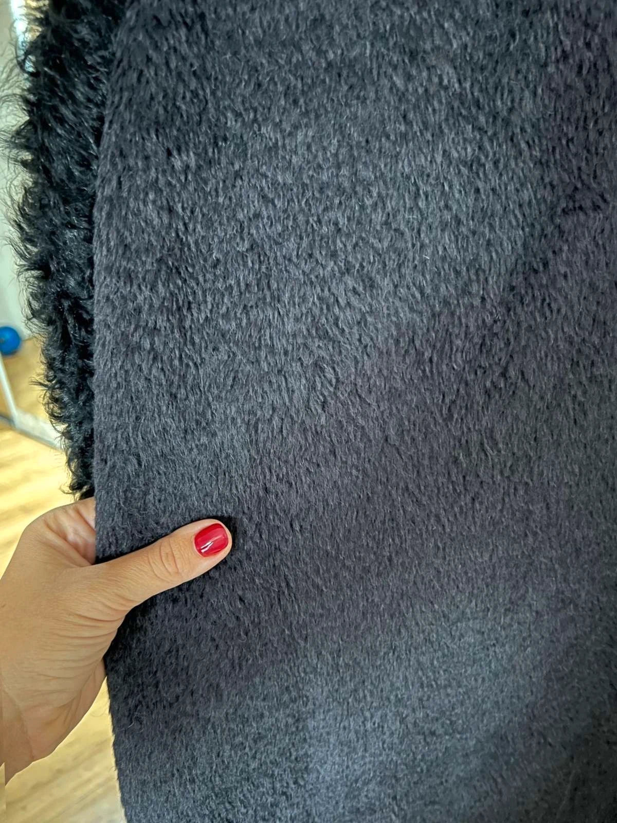 Joseph alpaca wool black coat lamb kalgan sleeves - view 10