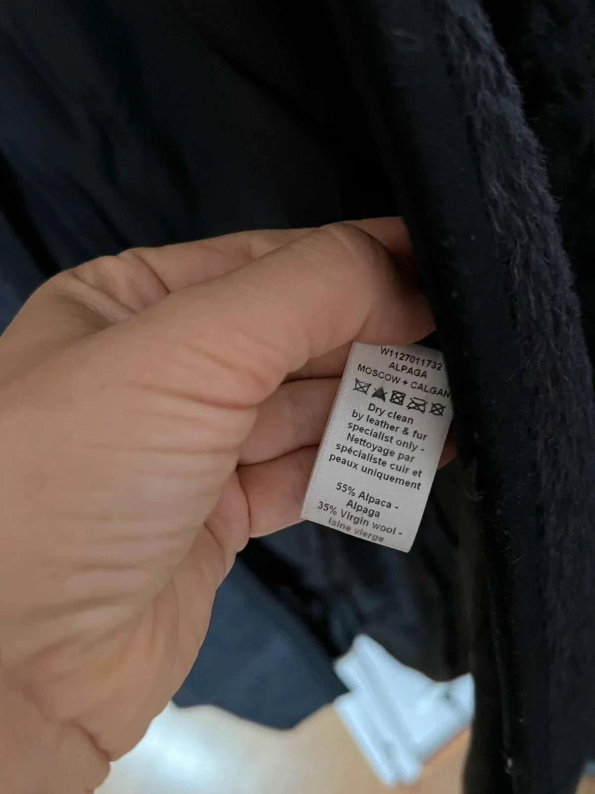 Joseph alpaca wool black coat lamb kalgan sleeves - view 6