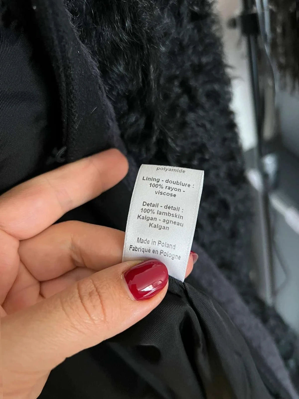 Joseph alpaca wool black coat lamb kalgan sleeves - view 7