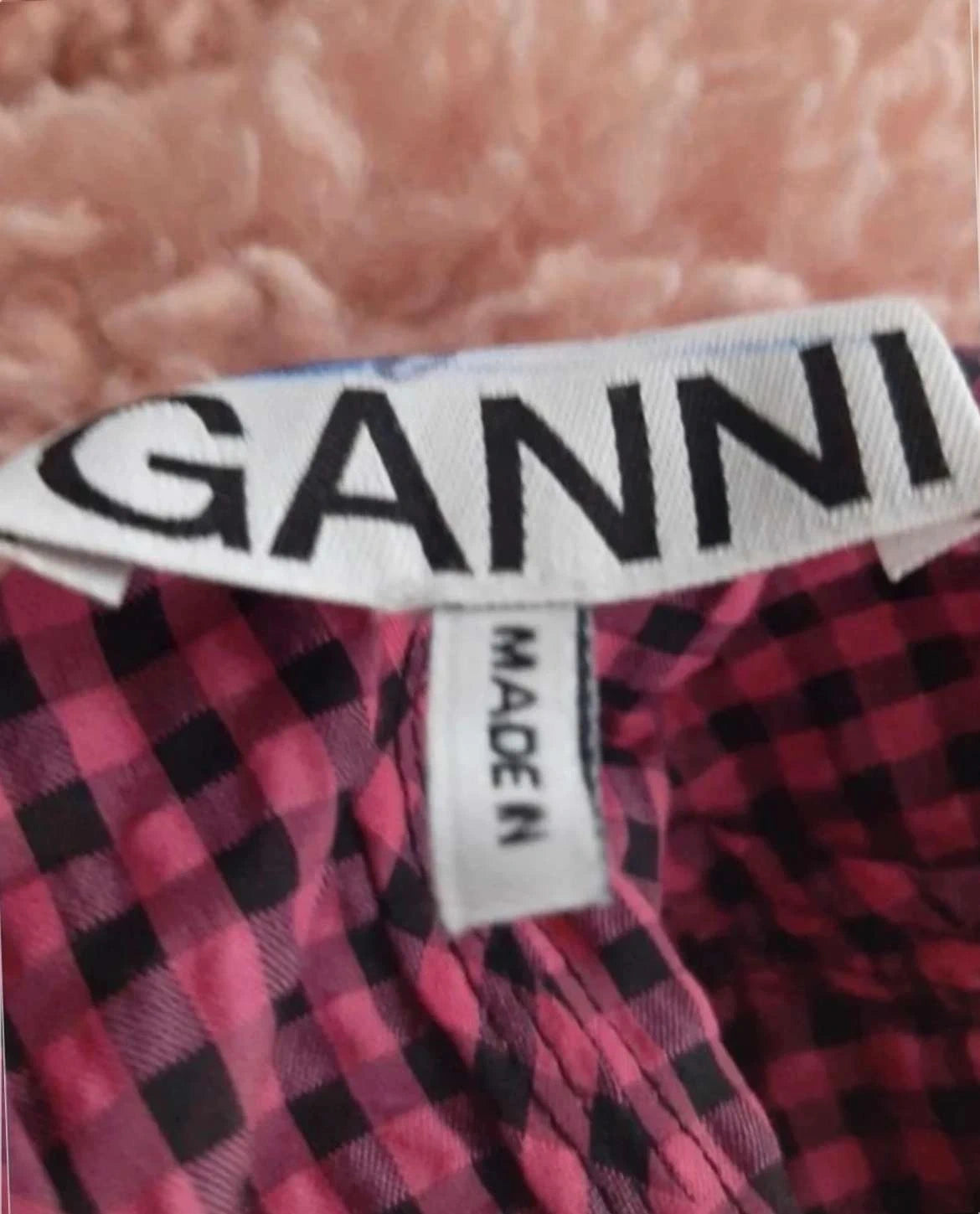 Ganni pink cotton turtleneck blouse top - view 5