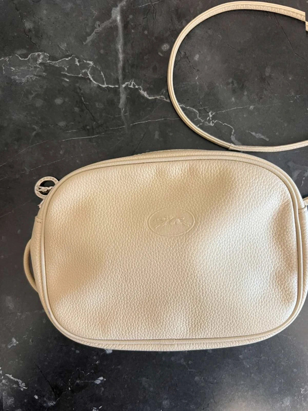 Longchamp ecru leather vintage crossbody bag - view 3