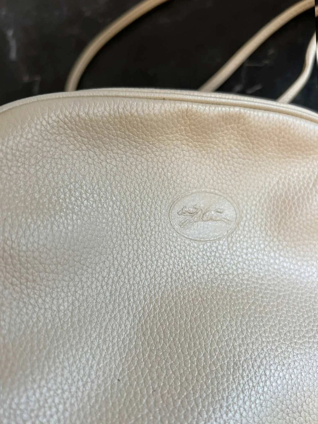 Longchamp ecru leather vintage crossbody bag - view 4