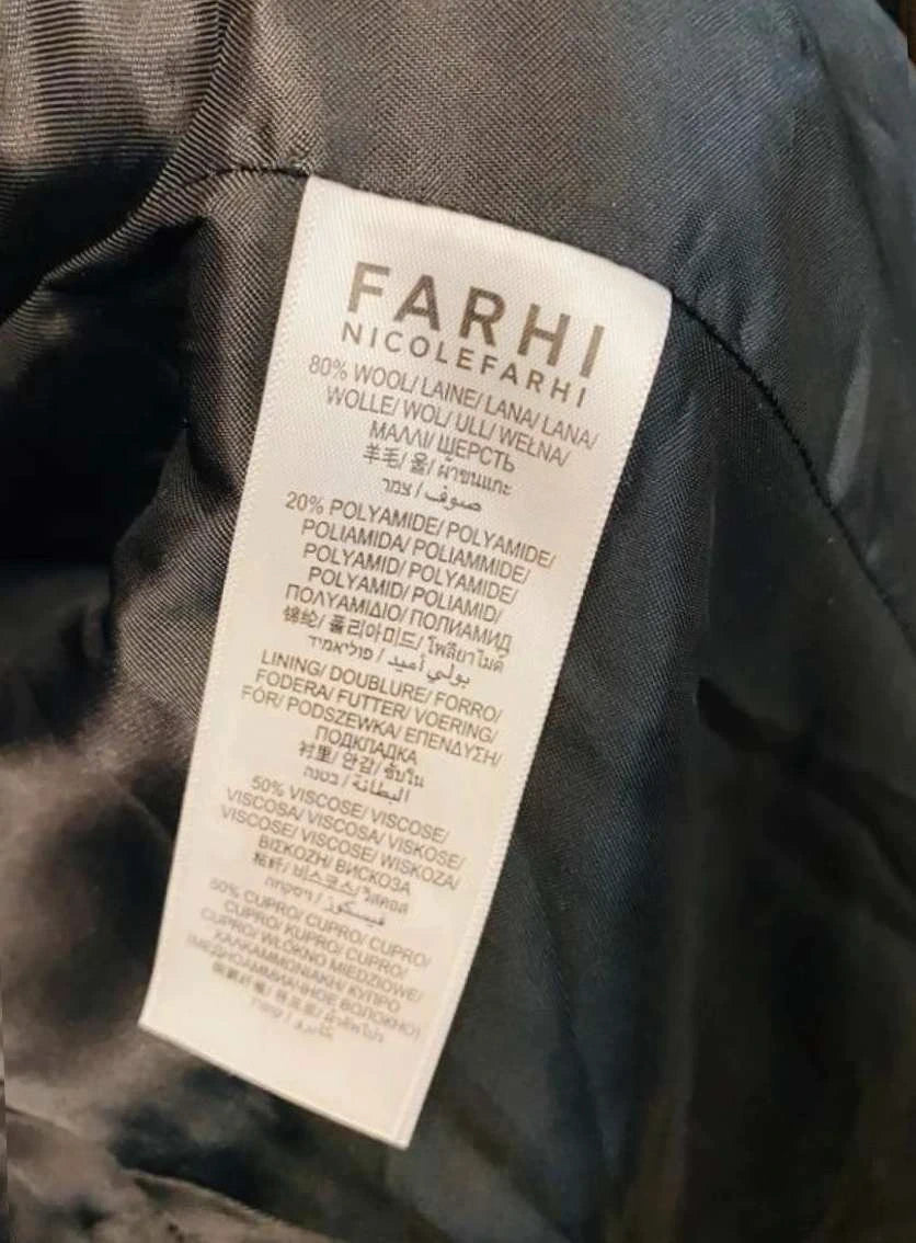 Nicole Farhi navy blue wool short coat - view 6