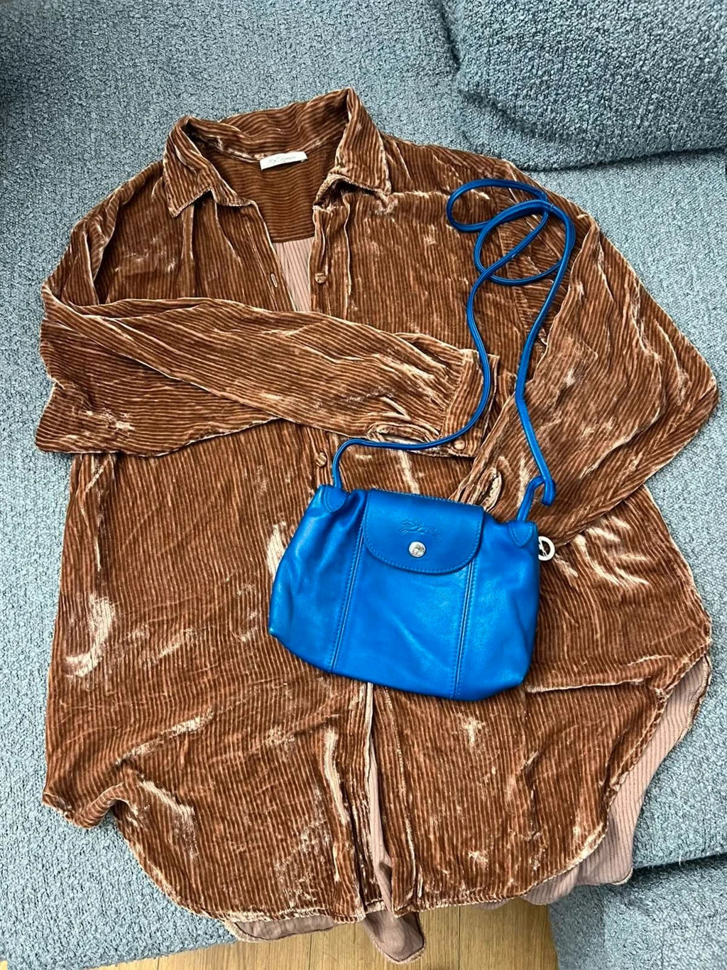 Mes Demoiselles viscose silk brown terracotta shirt - view 5