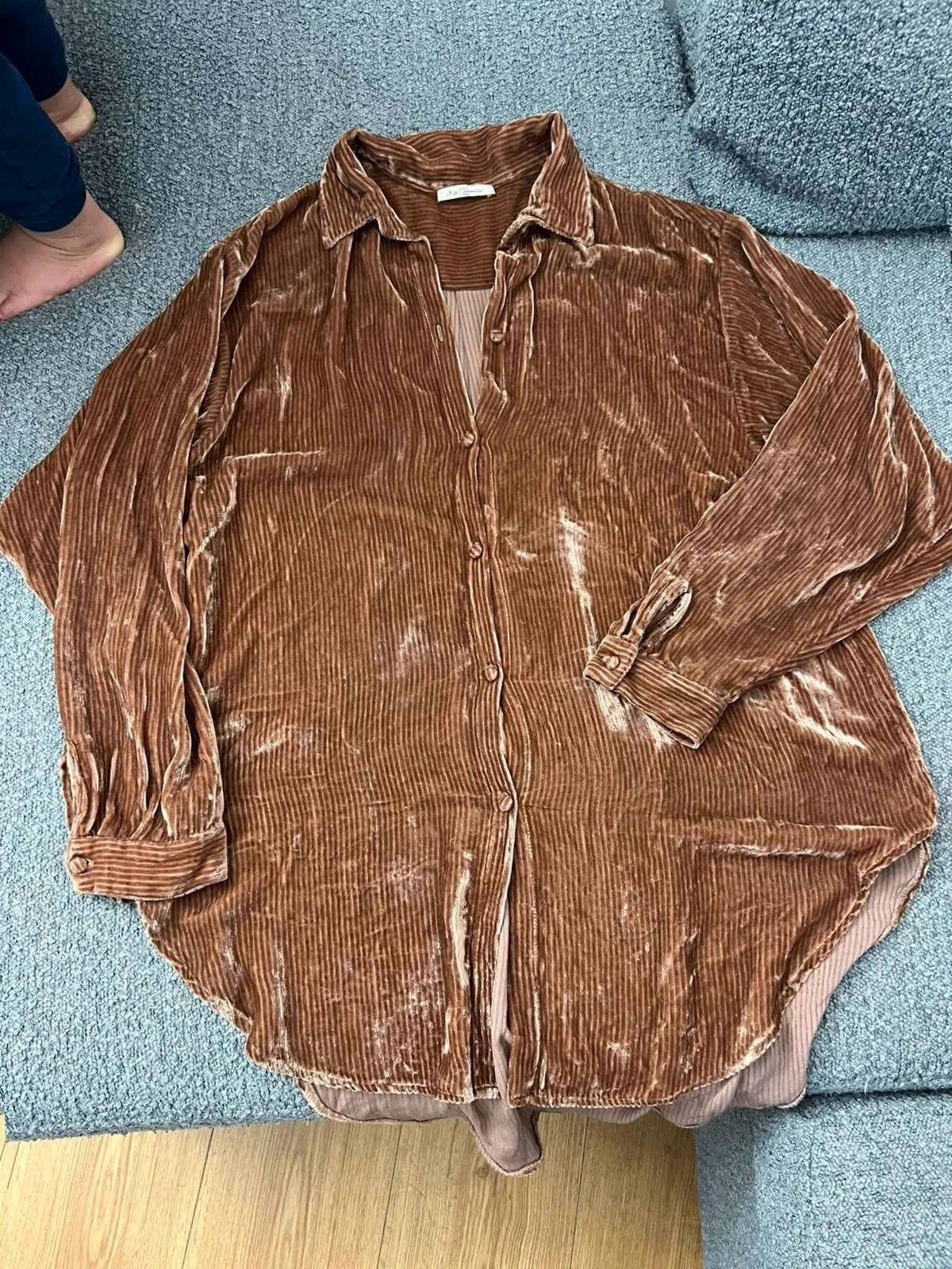 Mes Demoiselles viscose silk brown terracotta shirt