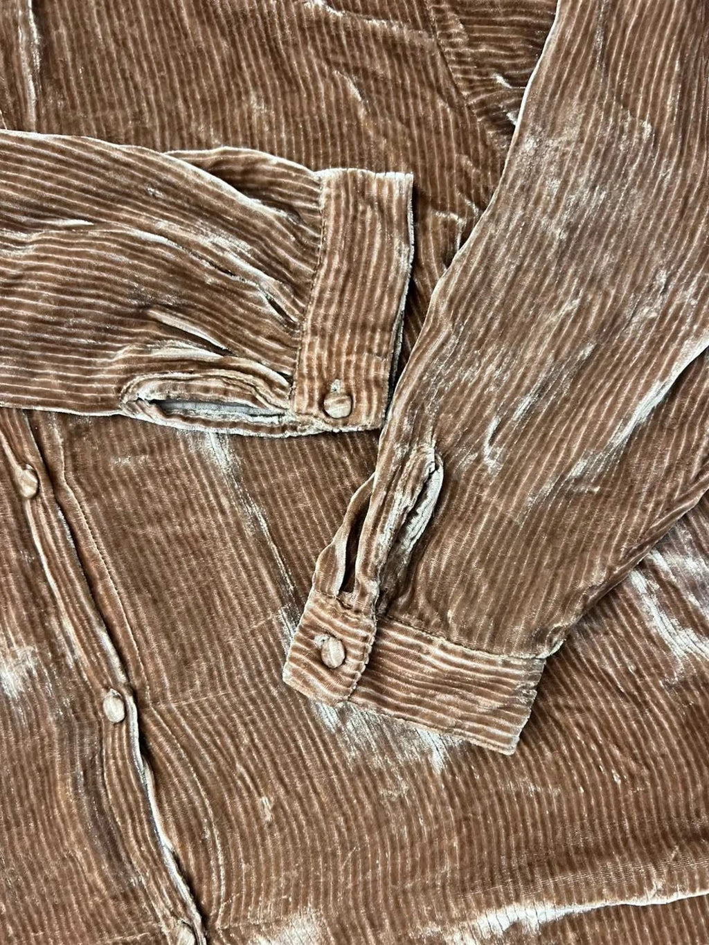 Mes Demoiselles viscose silk brown terracotta shirt - view 3